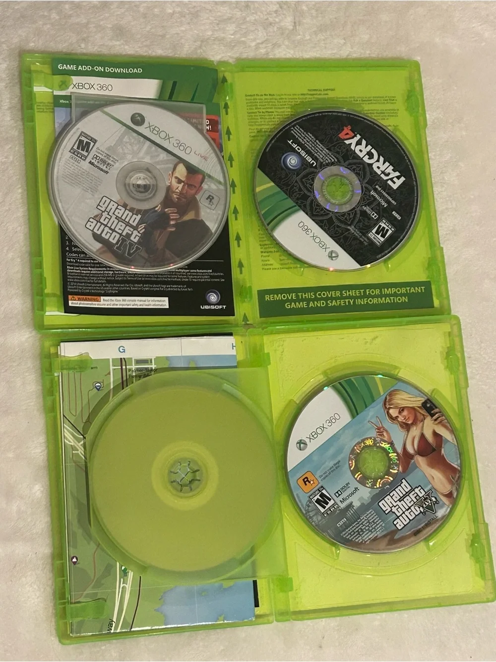 Xbox 360 3 Lot: Far Cry 4 Limited Edition-Grand Theft Auto 5 V GTA 4 IV-loose